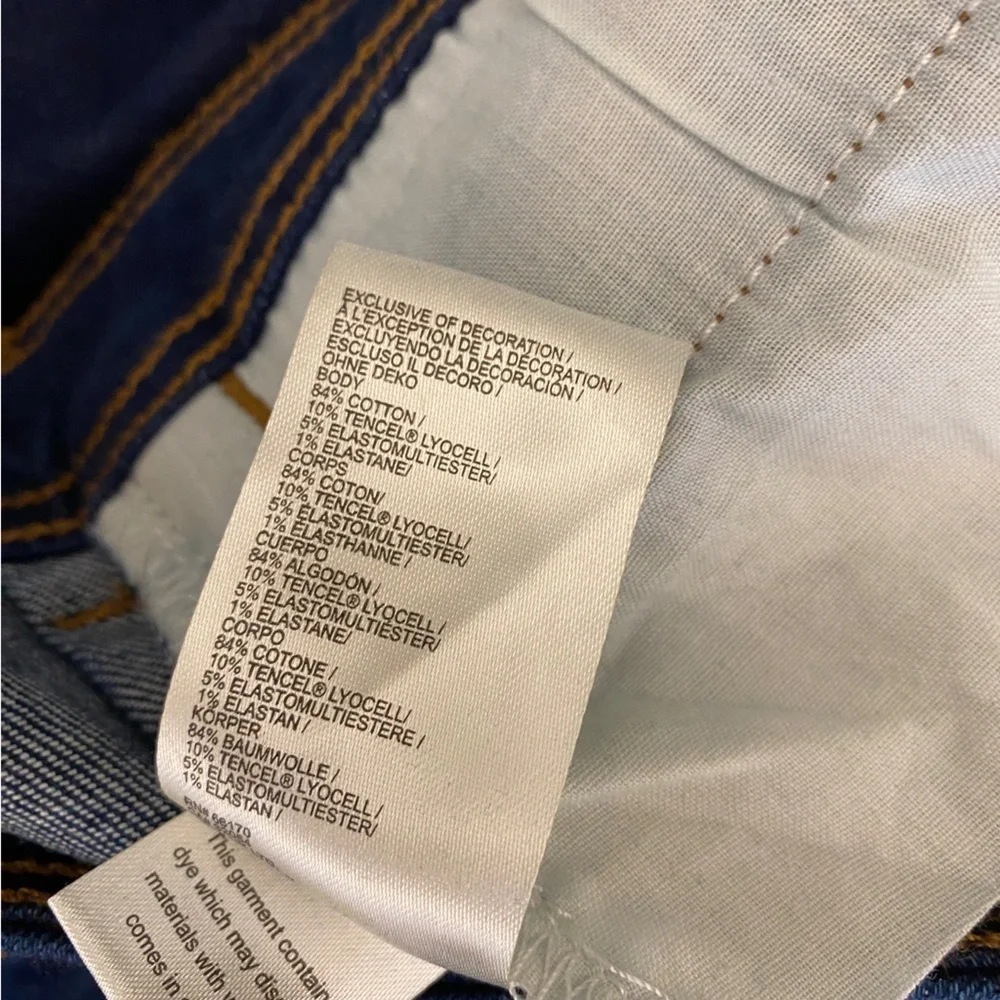 Anthropologie || High Rise‎ Wide Leg Raw Hem Trouser Jeans Dark Wash Blue 31